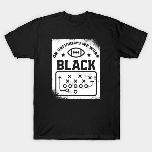 On Saturdays We Wear Black // Vintage School Spirit // Go Black T-Shirt by SLAG_Creative